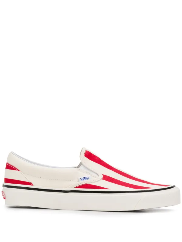 striped slip on vans