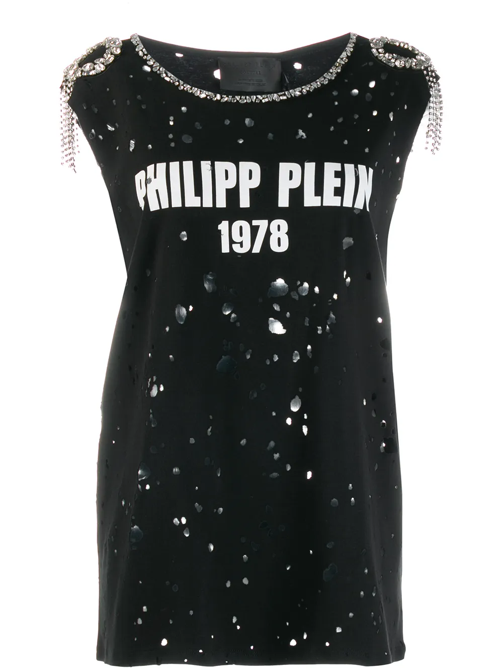 Philipp Plein Verziertes T-Shirt - Schwarz