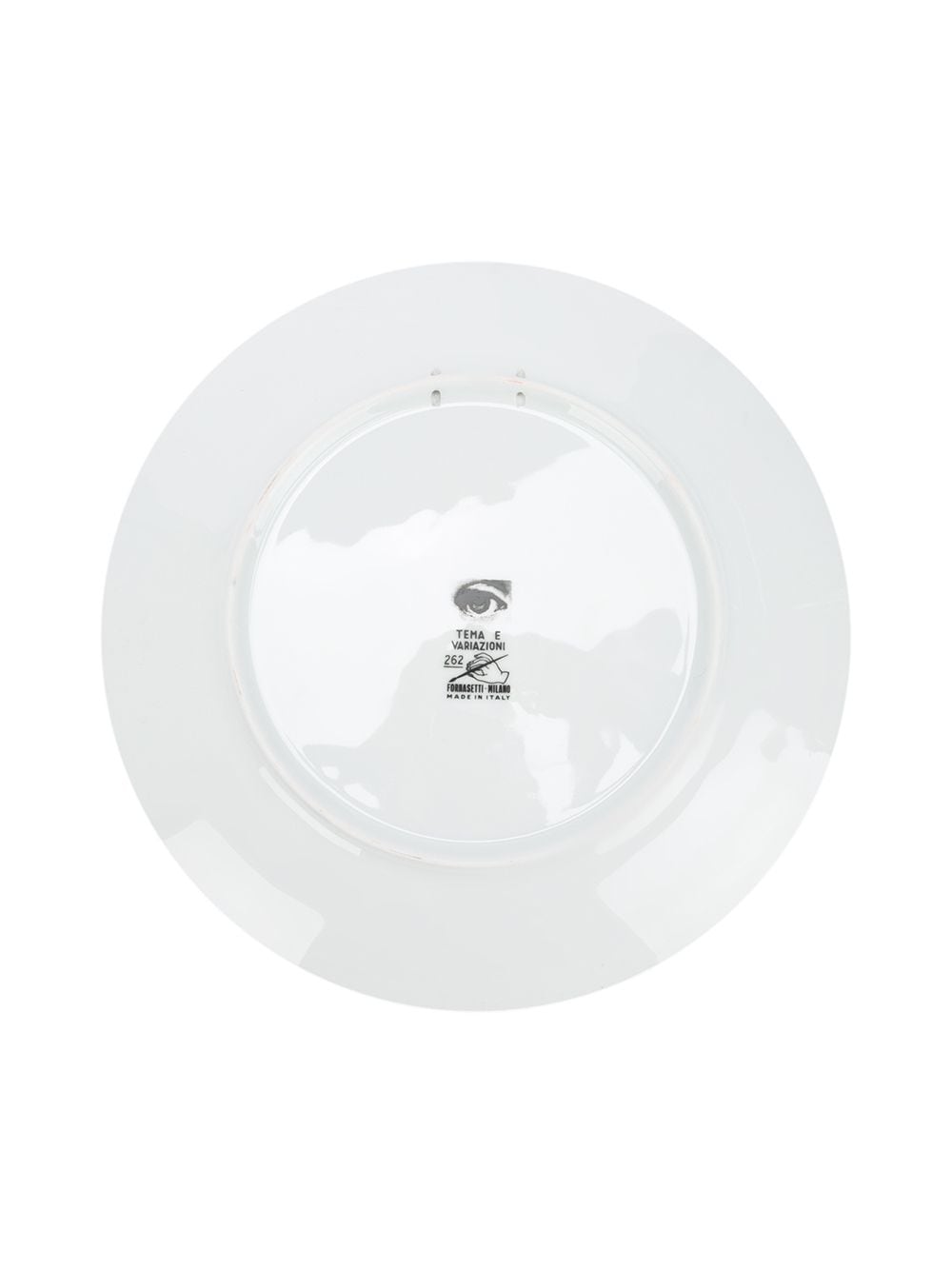 Shop Fornasetti Face Serpent Print Plate In Gold