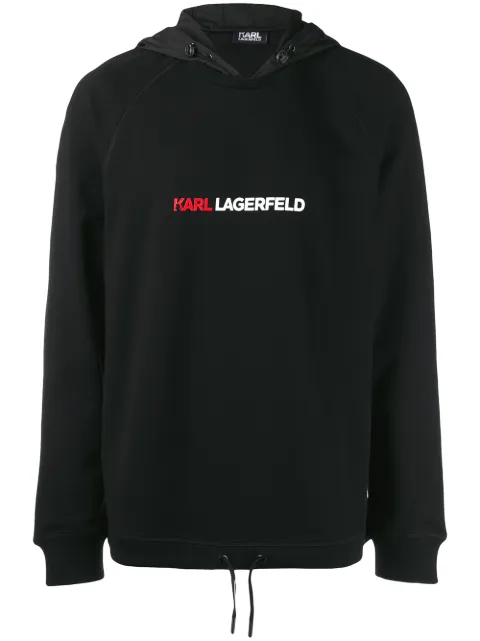 Karl Lagerfeld logo print hoodie
