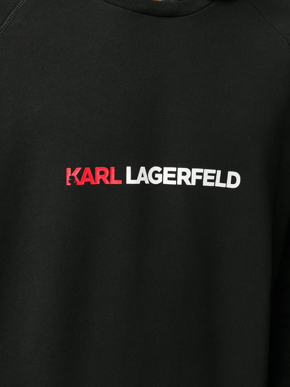 Karl Lagerfeld Hoodie met logoband Zwart