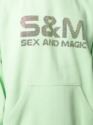 S&M rhinestone hoodie展示图