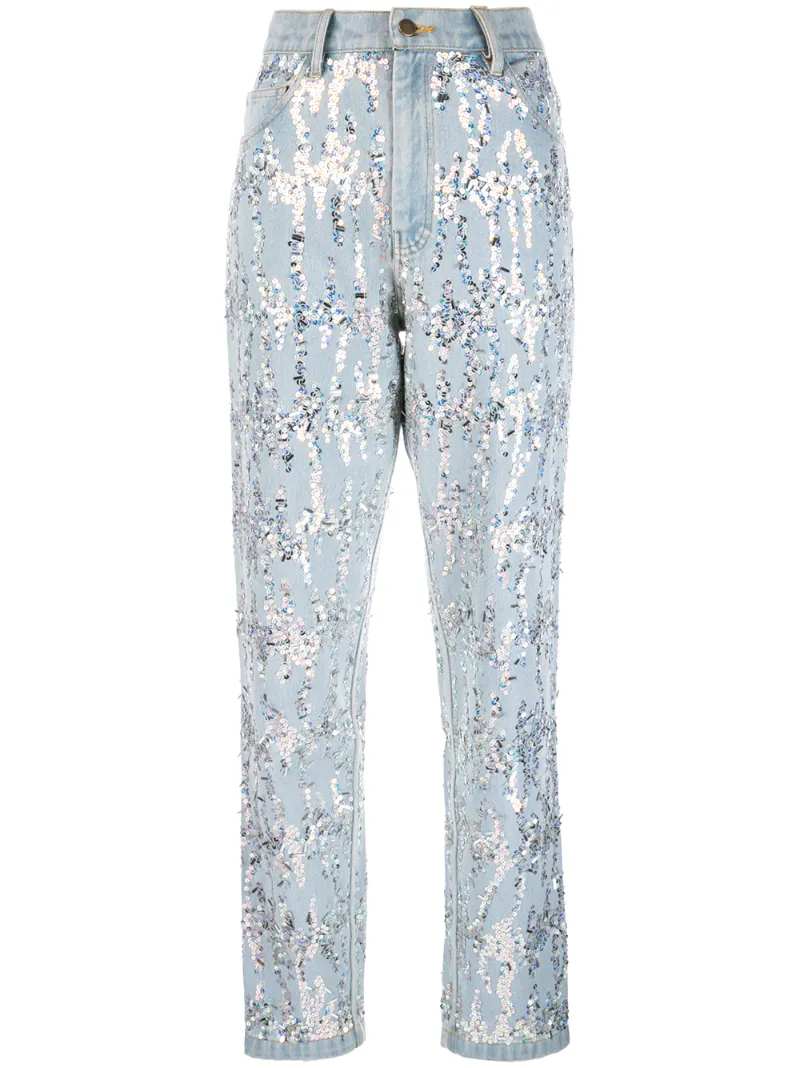 Ashish sequin boyfriend jeans