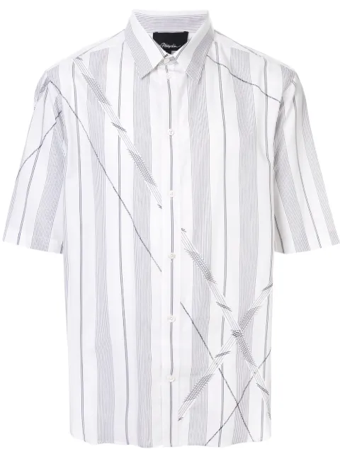 3.1 Phillip Lim Argyle Patchwork Short Sleeve Shirt