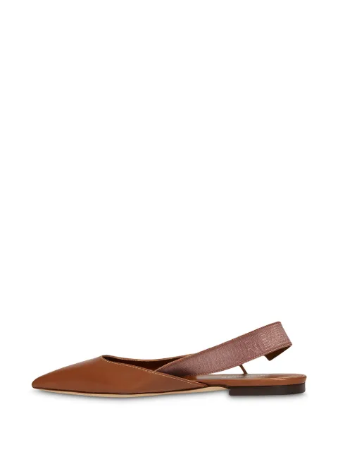 tan flat slingbacks