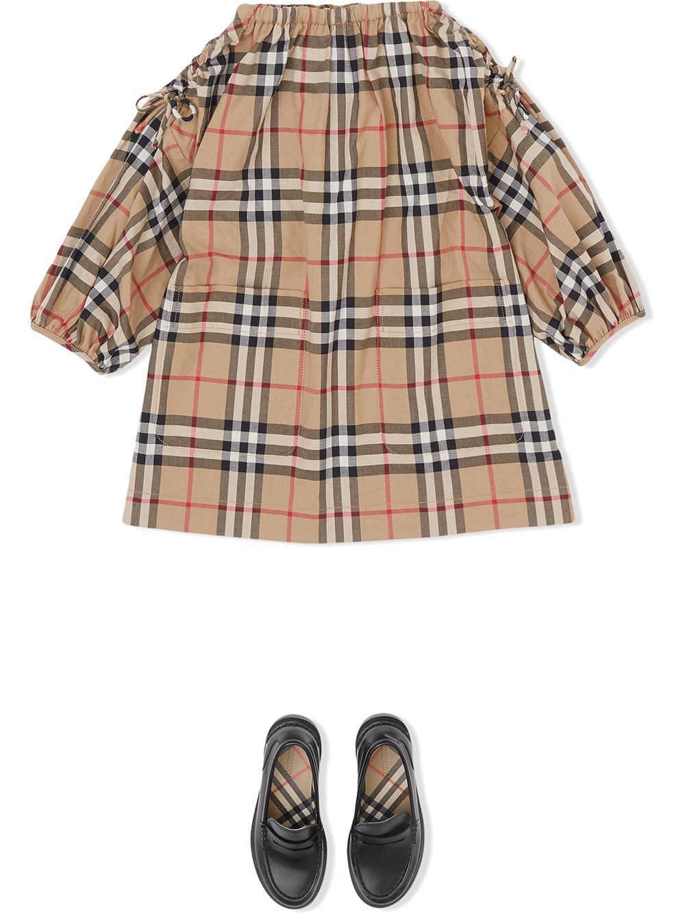 фото Burberry kids платье в клетку vintage check