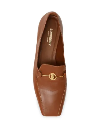 burberry monogram motif leather loafers