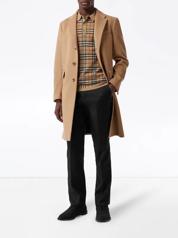 burberry vintage check merino wool polo shirt