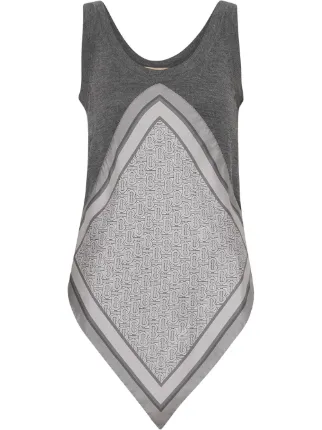 Burberry Monogram Print Scarf Detail Wool Vest Farfetch