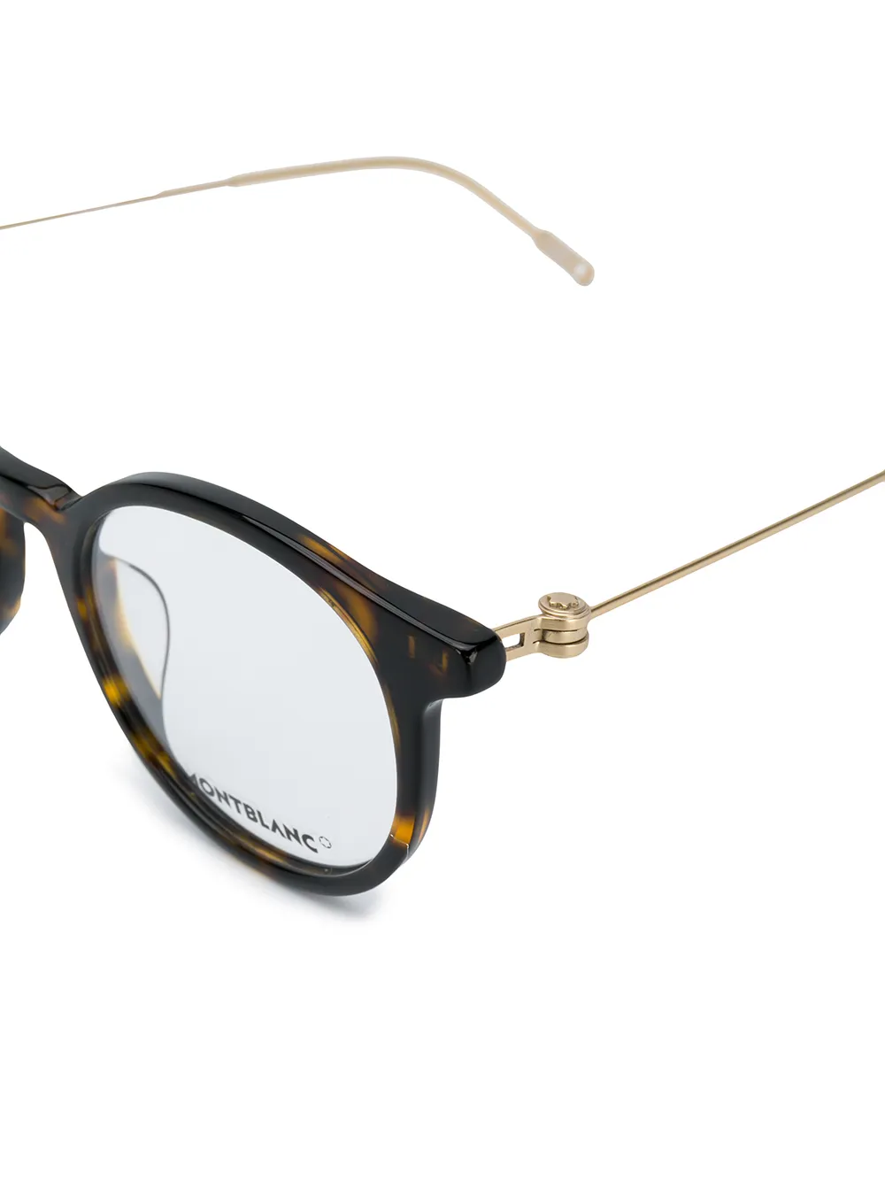  Montblanc Brille Mit Rundem Gestell   Braun 