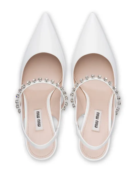 miu miu crystal slingback