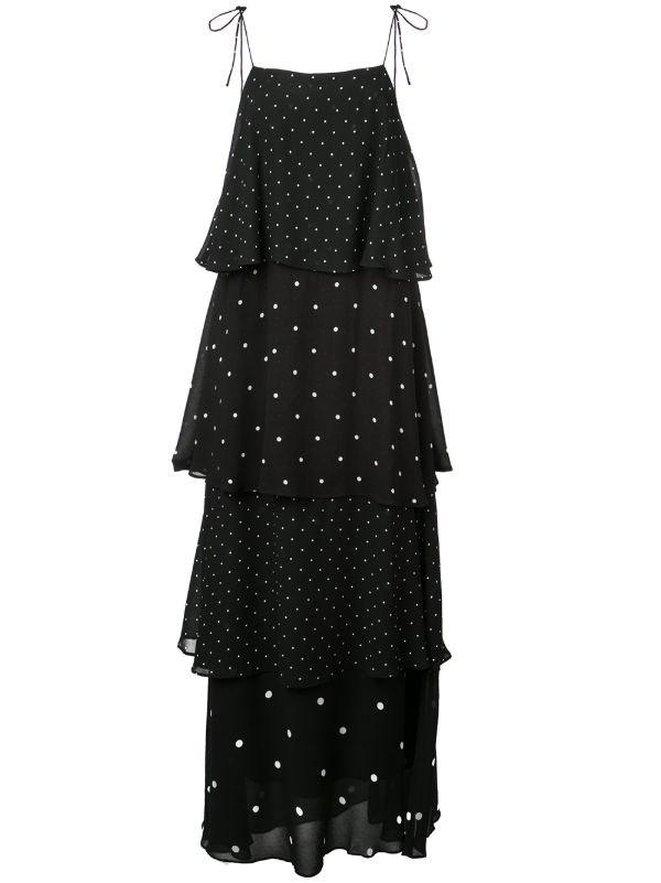 polka dot tiered dress