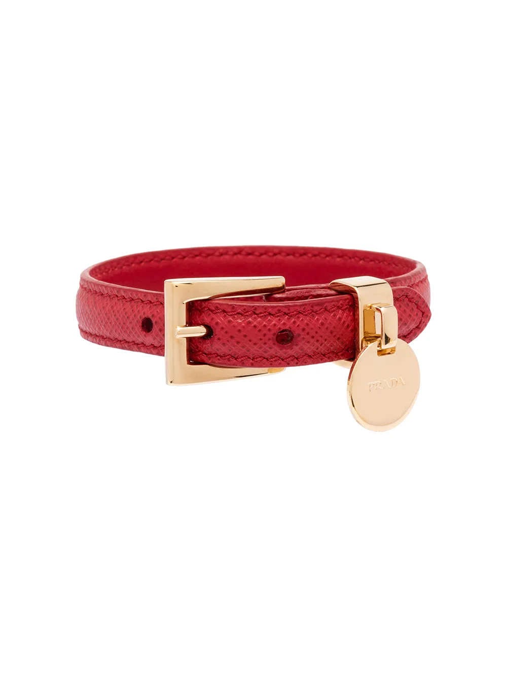 prada bracelet en cuir saffiano - rouge