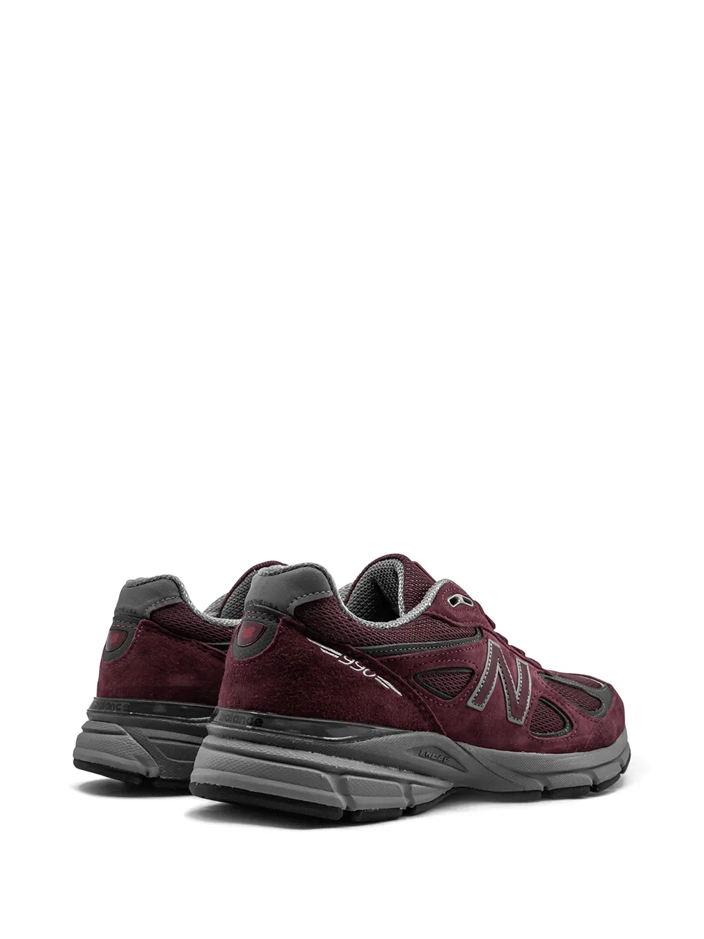 Shop New Balance 990v4 Sneakers In Burgundy