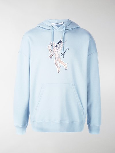 Givenchy angel print hoodie blue | MODES