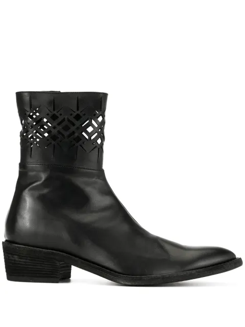Click to view more detailed imagery on our partner's website Haider Ackermann Black Laser Cut Cowboy Boots