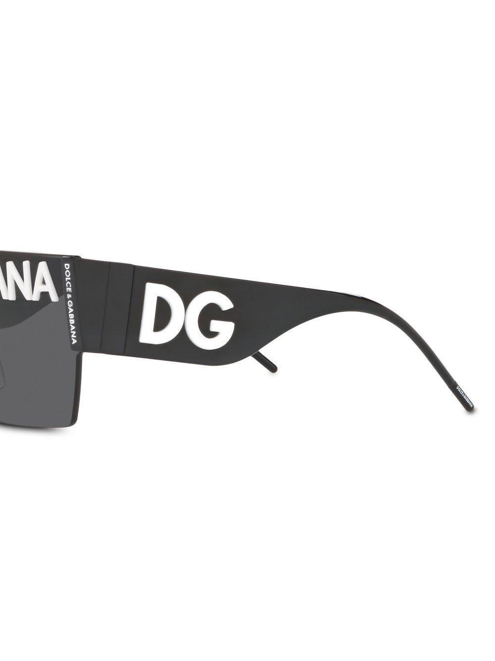 Dolce & Gabbana Eyewear Chunky Logo Sunglasses - Black