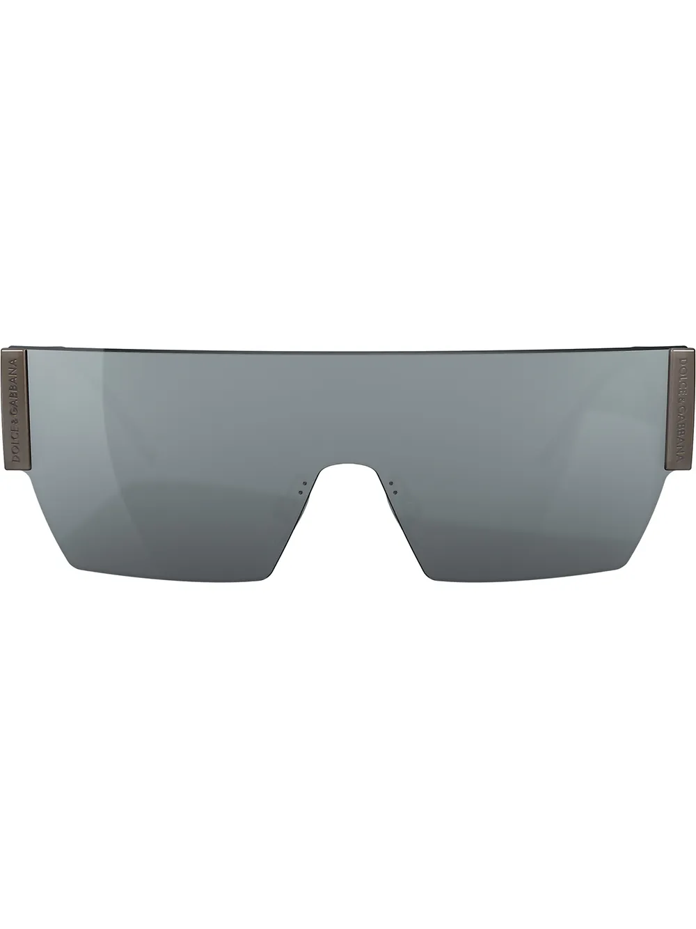 Dolce & Gabbana Chunky Logo Sunglasses In Grey