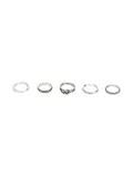 WERKSTATT:MÜNCHEN mixed 5 combo ring pack - Silver