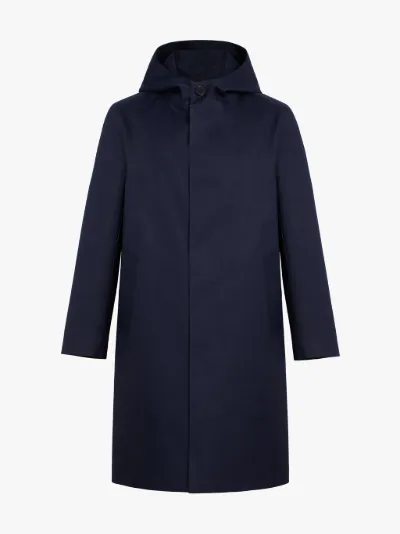 hooded rain mac grey