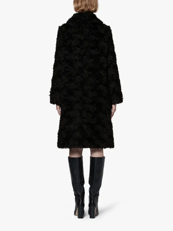 TROON Black Mohair Fur Coat | LM-1004F 