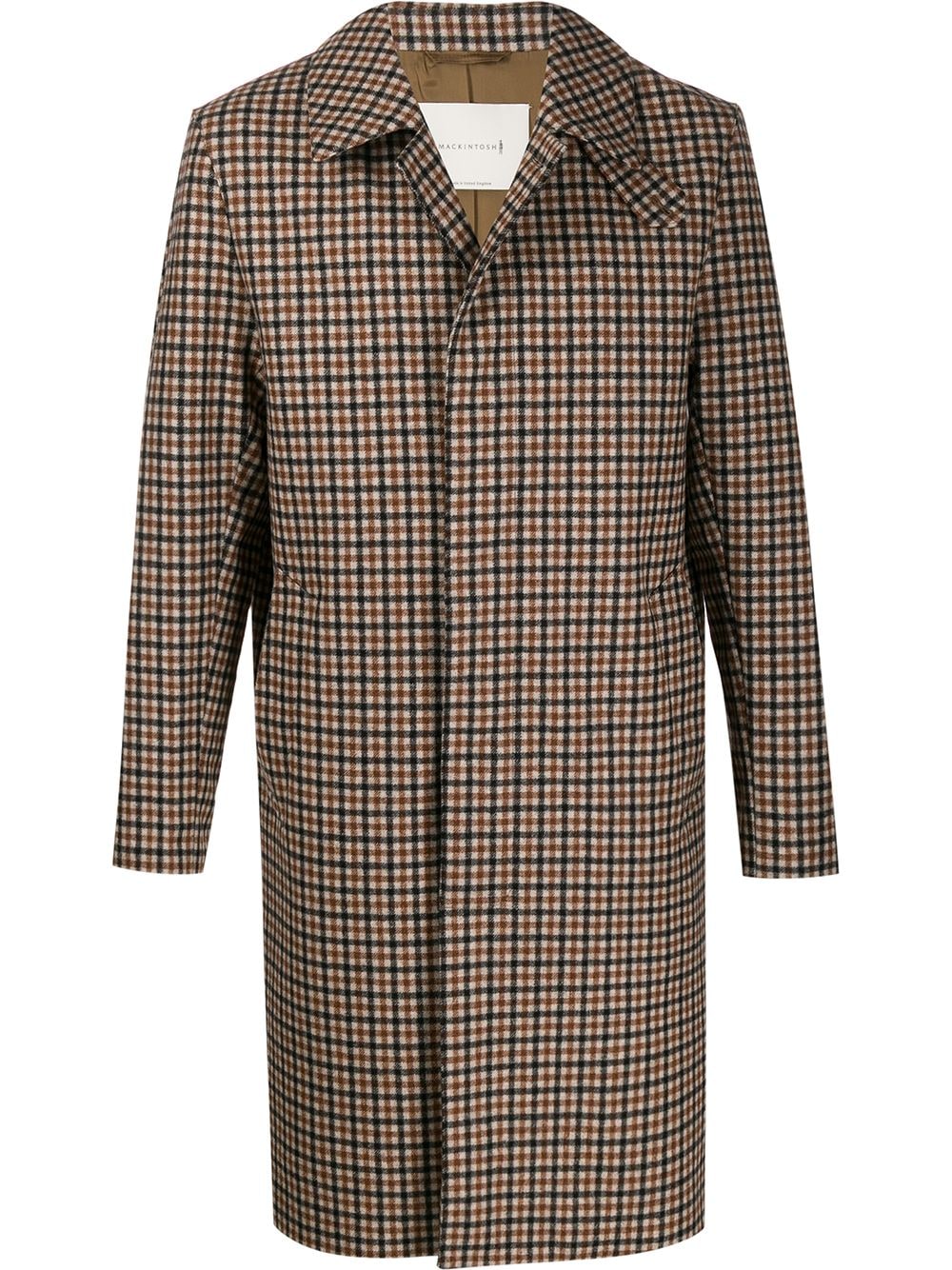 Mackintosh Dunkeld Check Pattern Coat In 棕色
