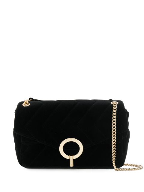 Sandro Yza Quilted Suede Shoulder Bag