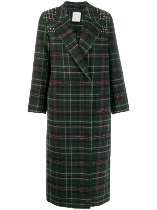 sandro checked coat