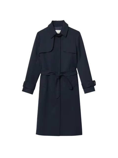 SANDRO trench coat with pleated inset