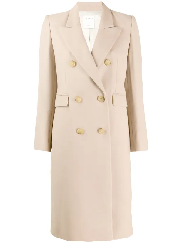 sandro double breasted wool coat