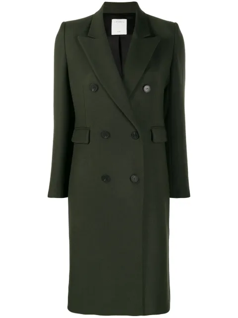 SANDRO DOUBLE BREASTED MIDI COAT