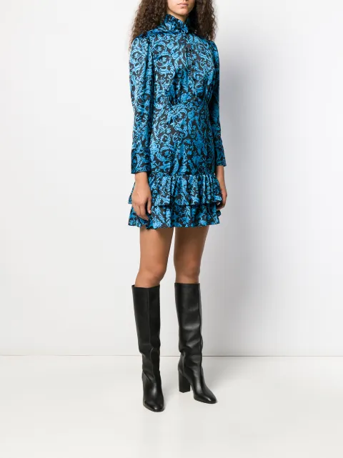 SANDRO brocade print short dress