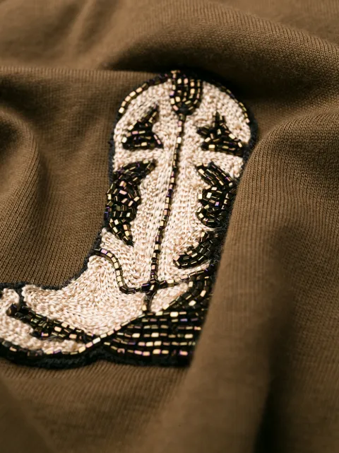 SANDRO EMBROIDERED T