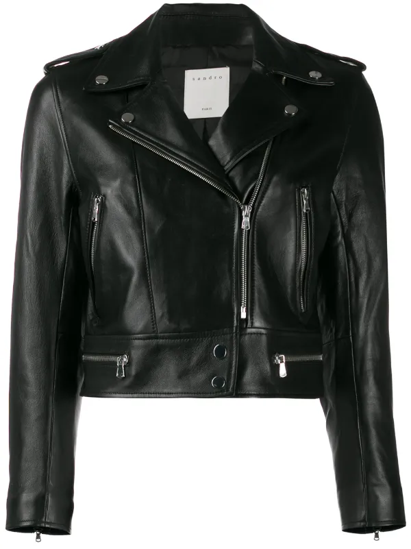 Sandro Paris cropped biker jacket 