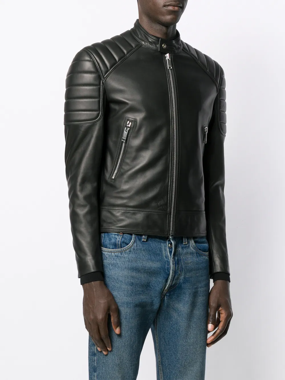 SANDRO Zipped Biker Jacket - Farfetch