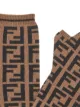 Fendi FF motif fingerless gloves