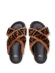 Fendi fluffy FF motif slides