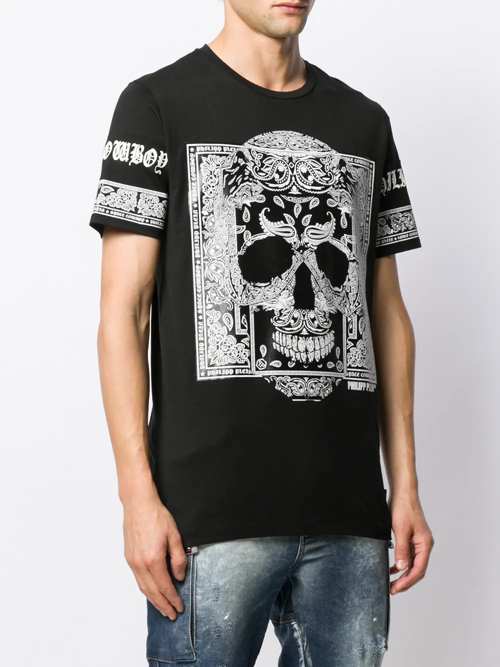 фото Philipp Plein футболка с принтом Skull