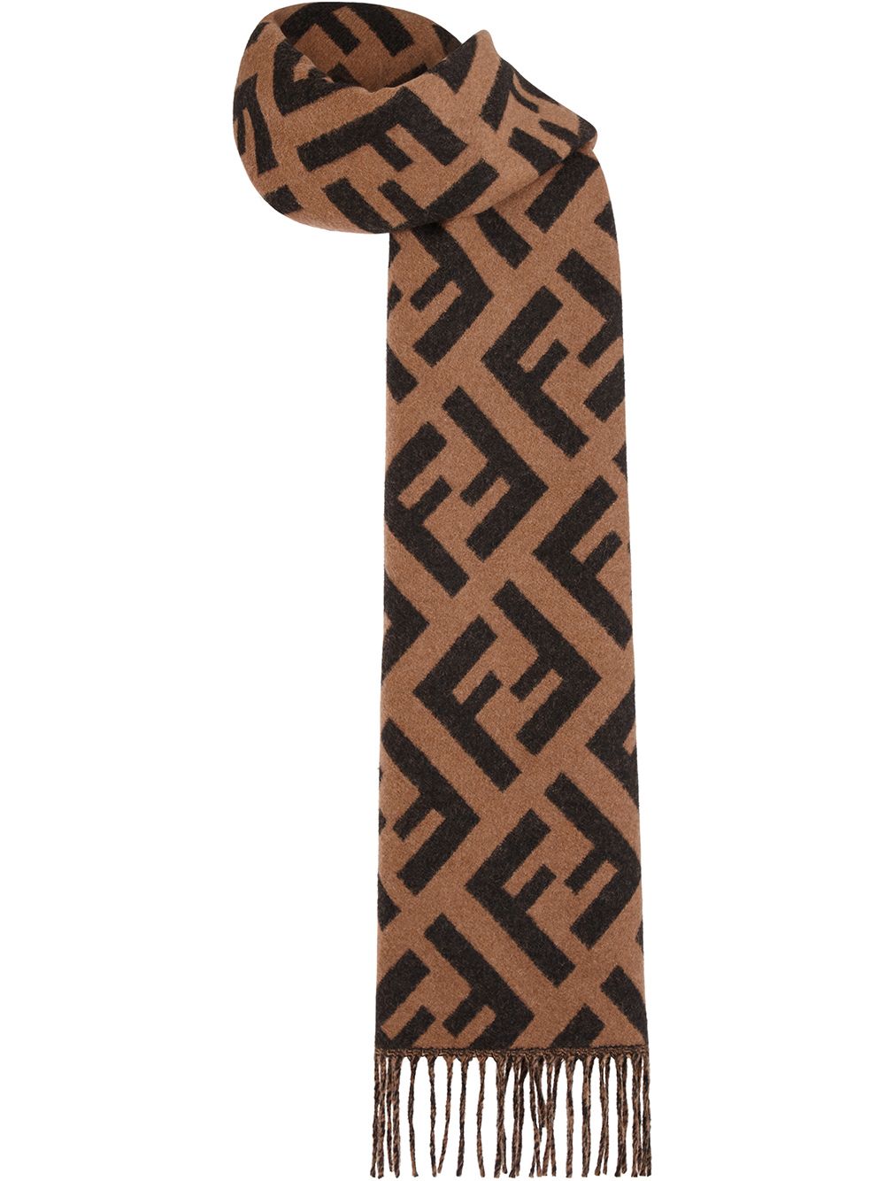 фото Fendi жаккардовый шарф с логотипом ff