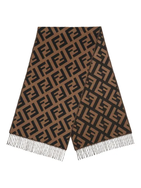 FENDI jacquard knit FF logo scarf