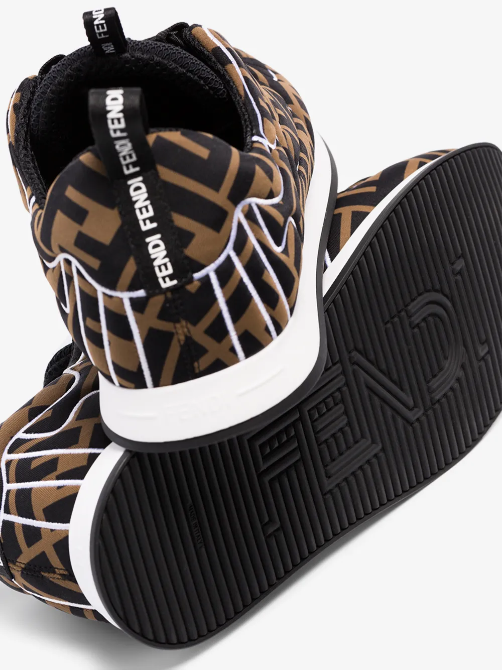 FENDI FENDI WOMENS BROWN FFREEDOM SNEAKERS,8E6926A84A14045344