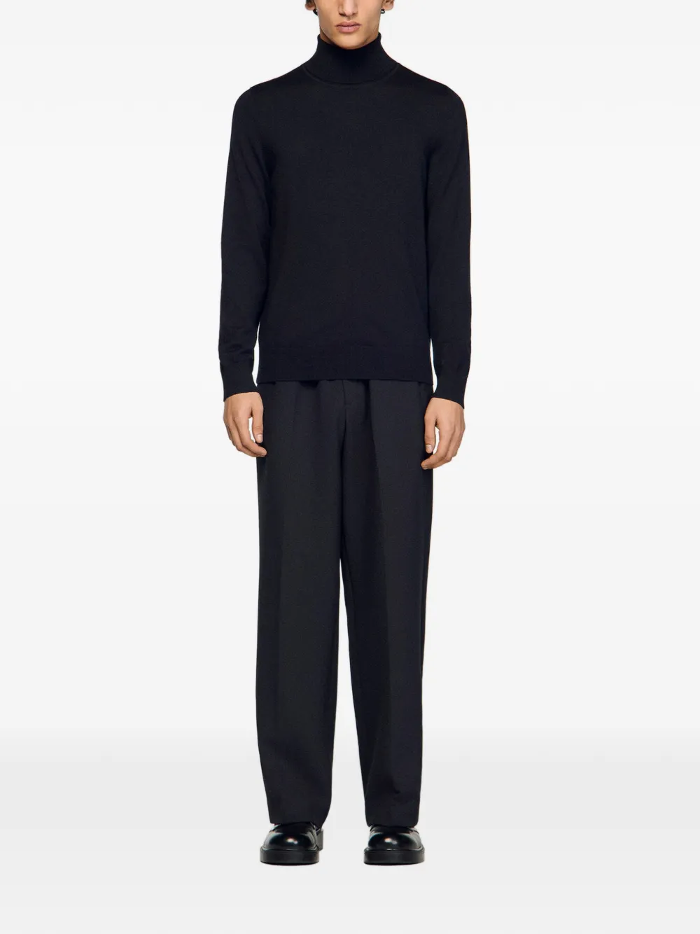  Sandro Klassischer Rollkragenpullover   Schwarz 