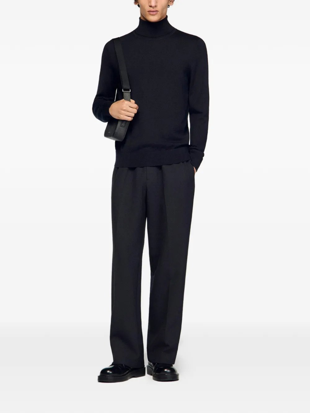  Sandro Klassischer Rollkragenpullover   Schwarz 