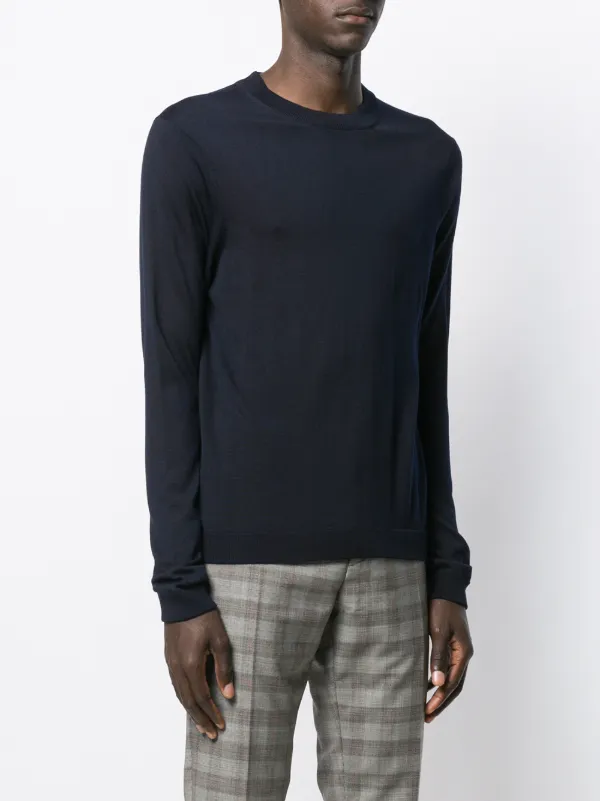 Shop SANDRO fine-knit crew neck jumper 
