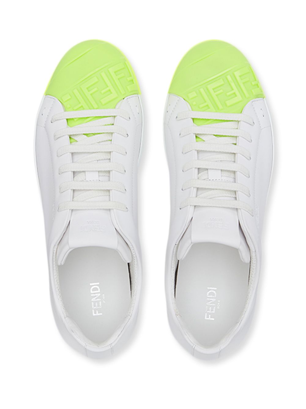 фото Fendi кроссовки с контрастным носком и логотипом ff