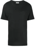 SANDRO round-neck linen T-shirt - Black