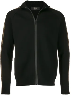 stickad cardigan med logotyp stickad cardigan med logotyp