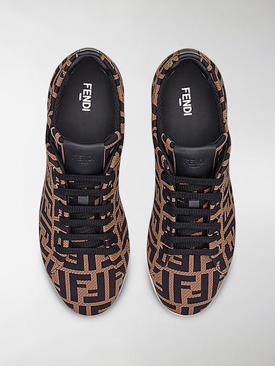 fendi logo mesh sneakers