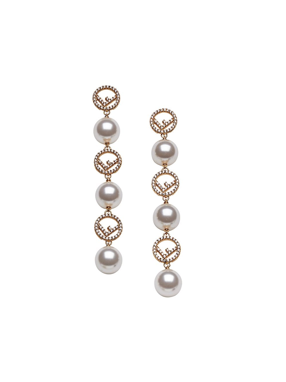 Fendi drop F motif earrings for women 