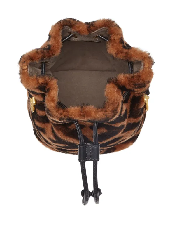fendi shearling bucket bag
